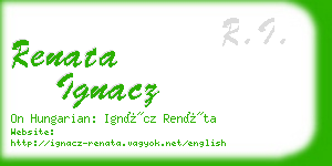 renata ignacz business card